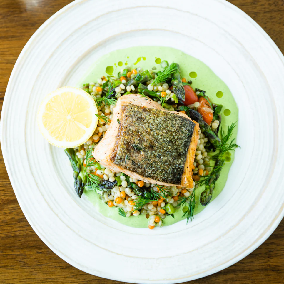 MEDITERRANEAN SALMON AND COUSCOUS